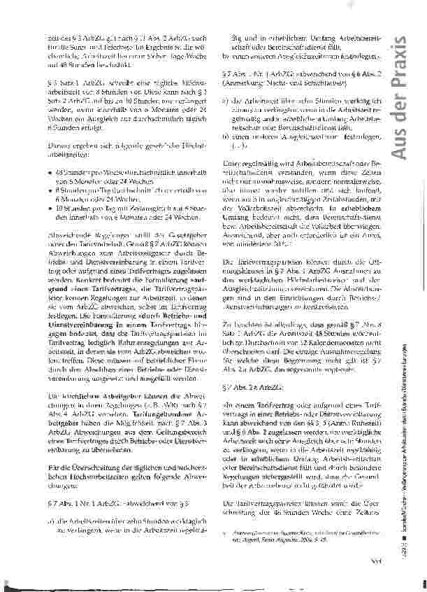 Vorschauseite 2: Verlängerung der Arbeitszeiten durch Betriebs-/ Dienstvereinbarungen