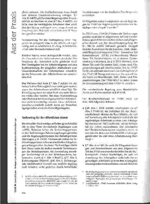 Vorschauseite 3: Verlängerung der Arbeitszeiten durch Betriebs-/ Dienstvereinbarungen