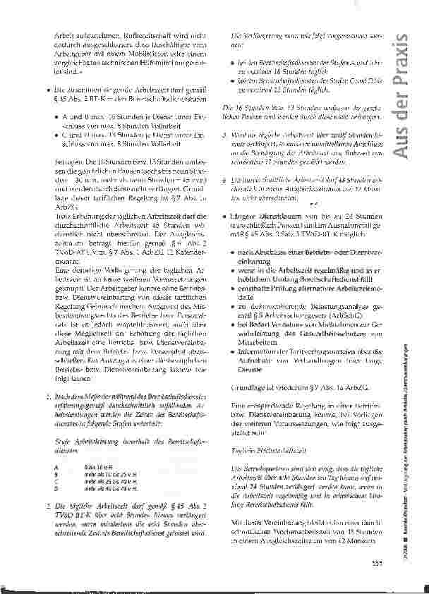 Vorschauseite 4: Verlängerung der Arbeitszeiten durch Betriebs-/ Dienstvereinbarungen