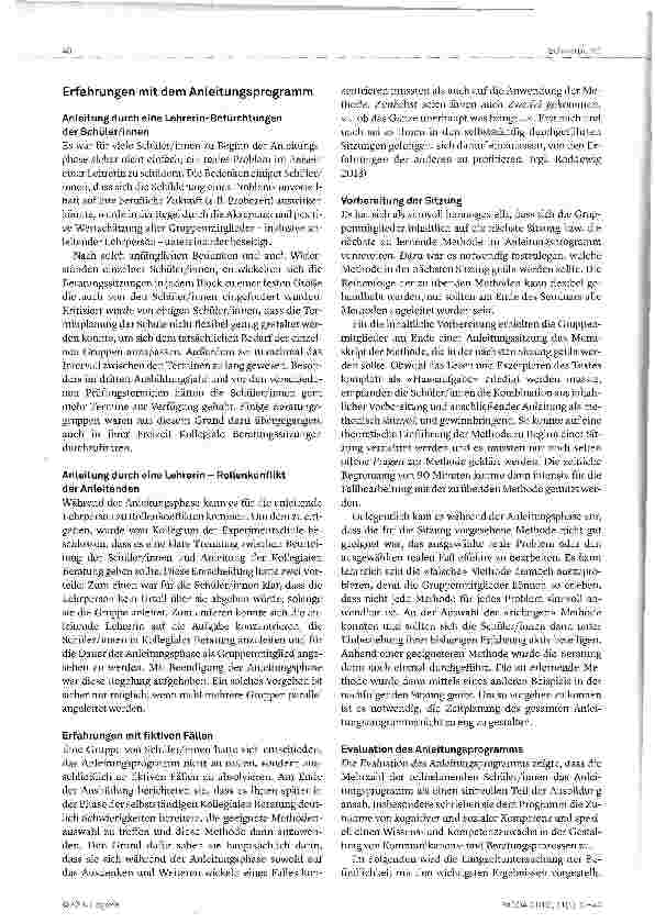 Vorschauseite 4: Kollegiale Beratung in der Gesundheitsund Krankenpflegeausbildung Kollegiale Beratung als Form der selbstgesteuerten Lernbegleitung