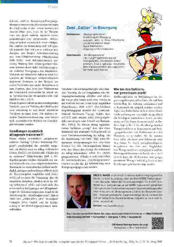 Vorschauseite 3: Wie Asterix und Obelix ergotherapeutische Therapieverfahren erklären
