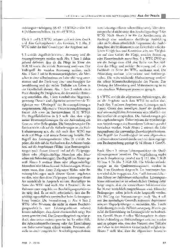 Vorschauseite 2: Das nordrhein-westfälische Wohnund Teilhabegesetz (WTG)