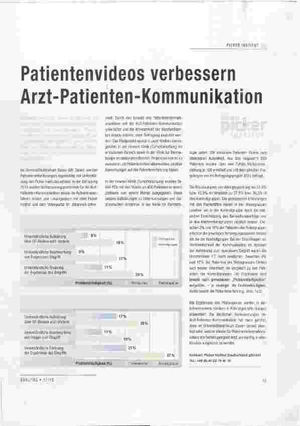 Vorschauseite 1: Patientenvideos verbessern Arzt-Patienten-Kommunikation