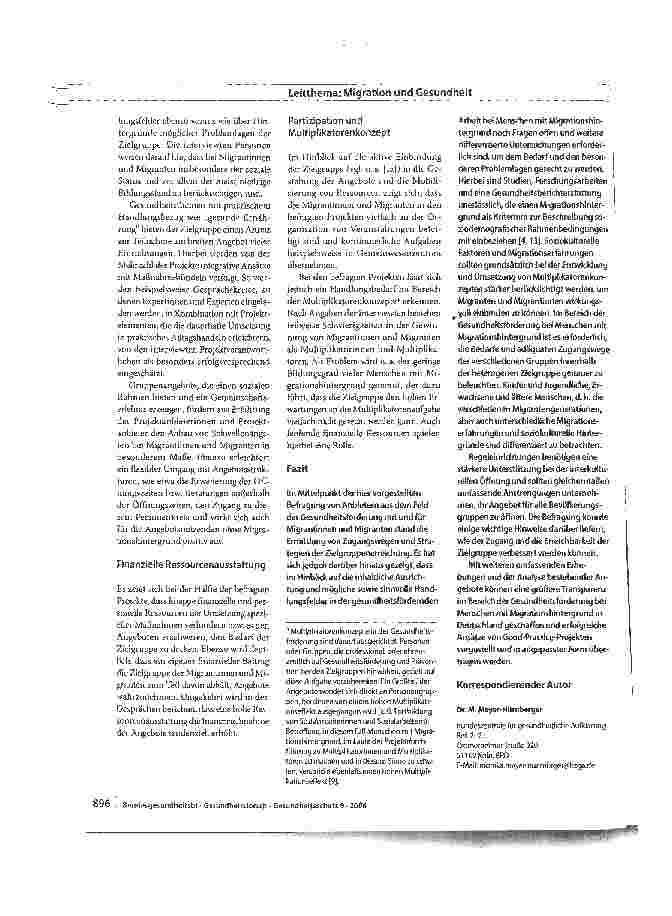 Vorschauseite 4: Gesundheitsfördernde Angebote für Menschen mit Migrationshintergrund
