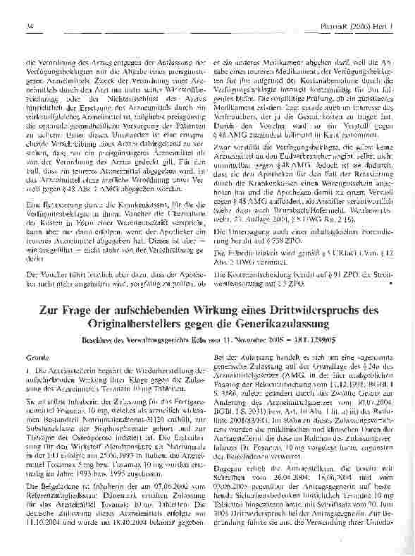 Vorschauseite 3: Aut-idem - Arzneimittelrechtliche Aspekte