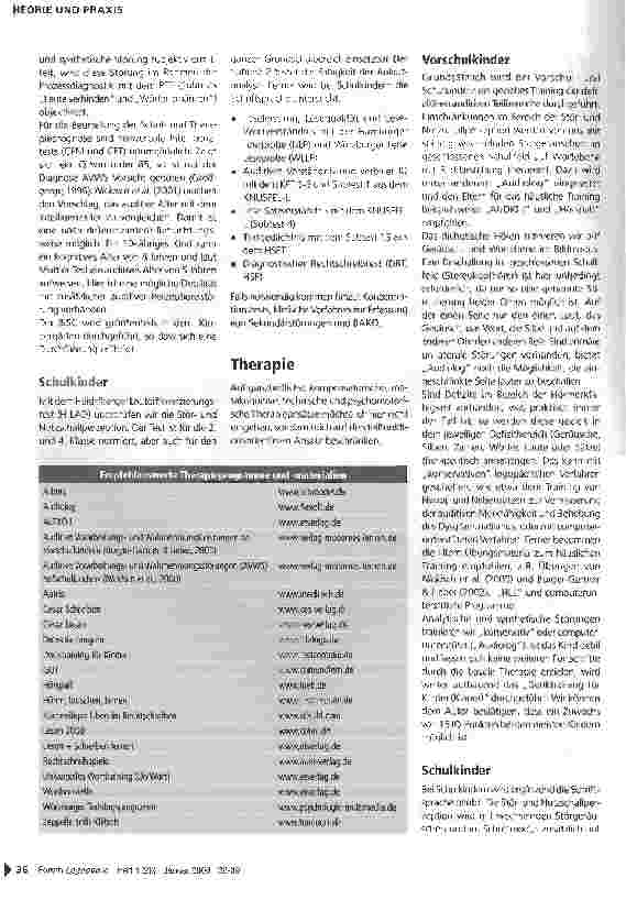 Vorschauseite 5: Diagnose und Therapie auditiver Verarbeitungsund Wahrnehmungsstörungen in der Praxis