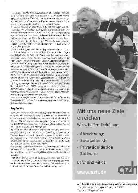 Vorschauseite 6: Diagnose und Therapie auditiver Verarbeitungsund Wahrnehmungsstörungen in der Praxis