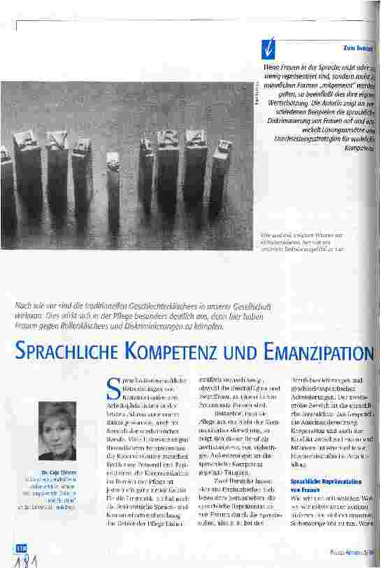 Vorschauseite 1: Sprachliche Kompetenz und Emanzipation