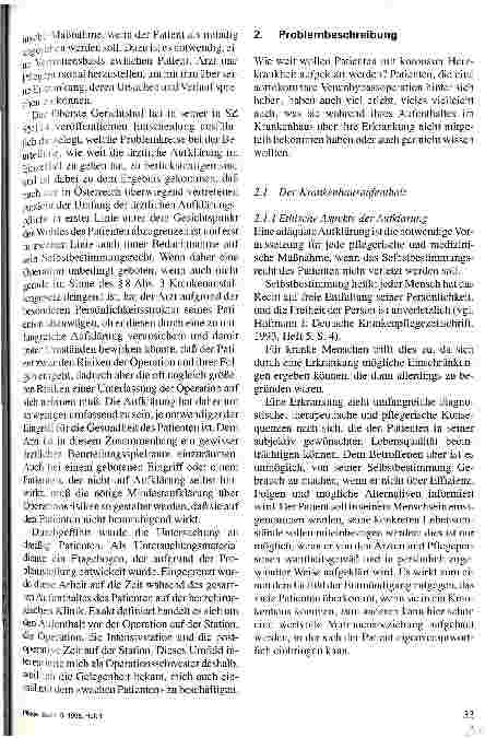 Vorschauseite 2: Wie weit wollen Patienten mit koronarer Herzkrankheit aufgeklärt werden? Hochschullehrgang für lehrendes Krankenpflegepersonal