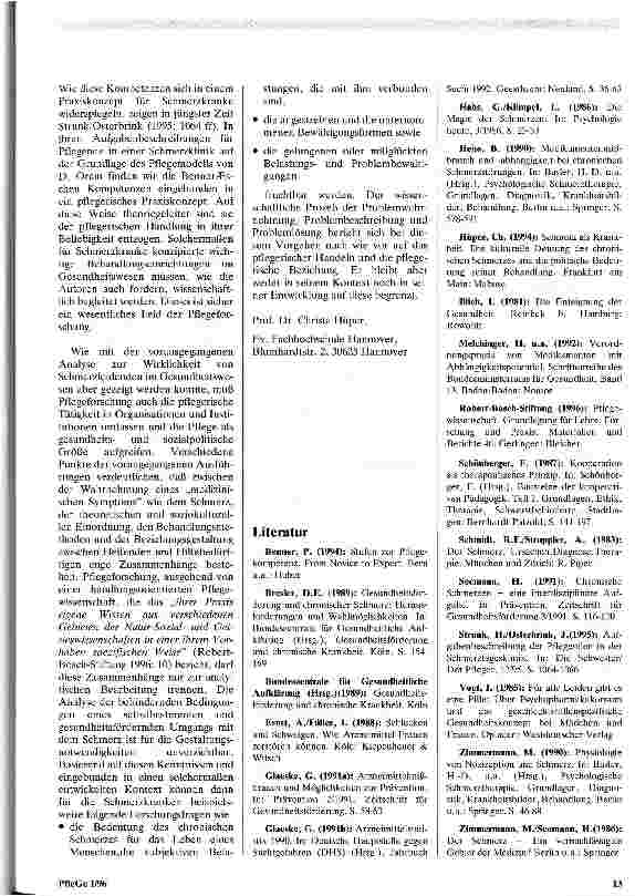 Vorschauseite 6: Schmerz in der Pflege und Pflegeforschung