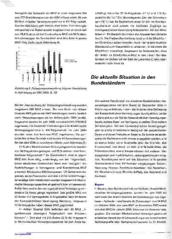 Vorschauseite 4: Versorgungs-Integration und MVZDer Sachstand zur Errichtung Medizinischer Versorgungszentren in Deutschland und ihr Zusammenhang mit Versorgungs-Integration
