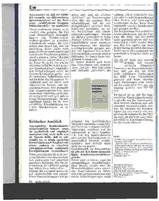Vorschauseite 3: Der Krankenhausbetriebsvergleich