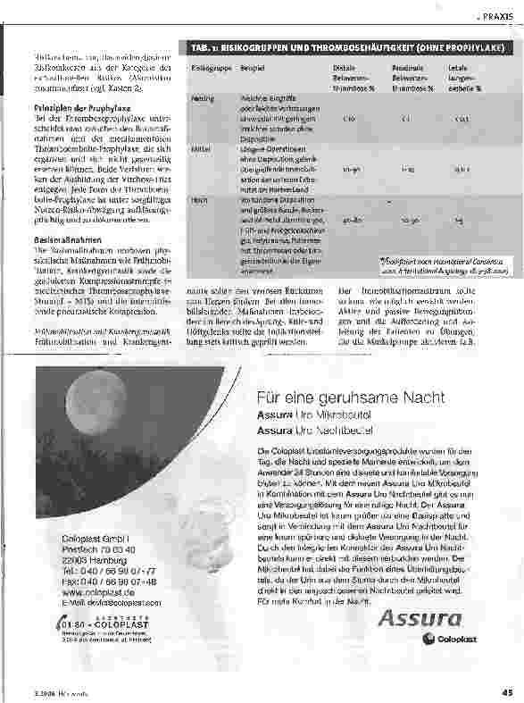 Vorschauseite 2: ThromboseprophylaxeTeil 1: Grundsätze der Leitlinie