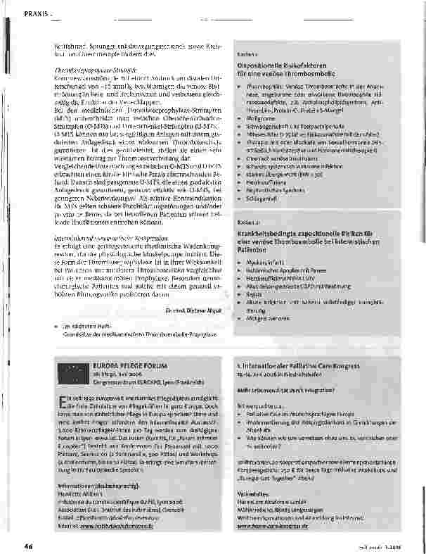Vorschauseite 3: ThromboseprophylaxeTeil 1: Grundsätze der Leitlinie