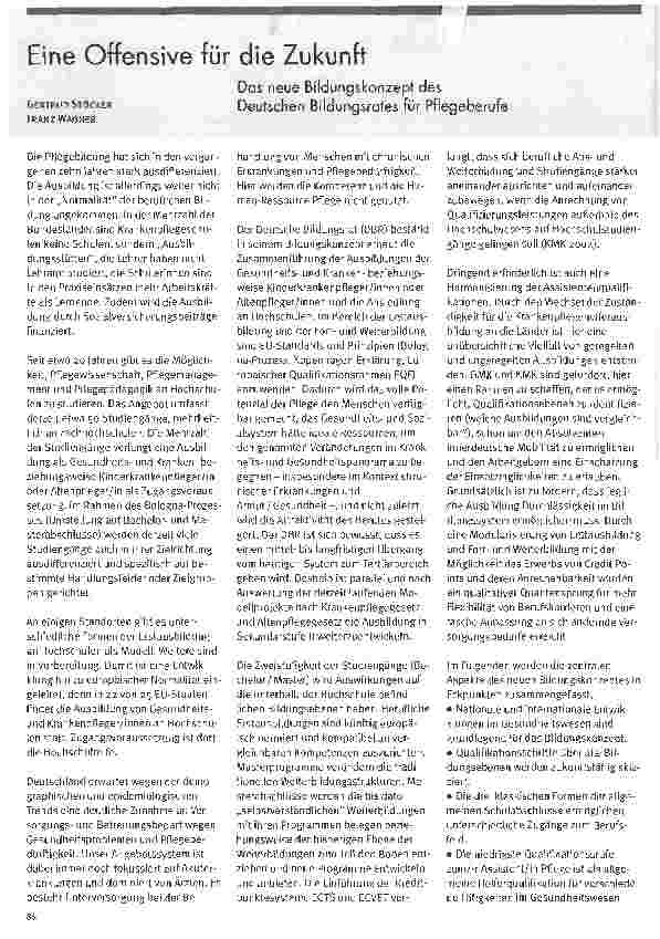 Vorschauseite 1: Eine Offensive für die Zukunft