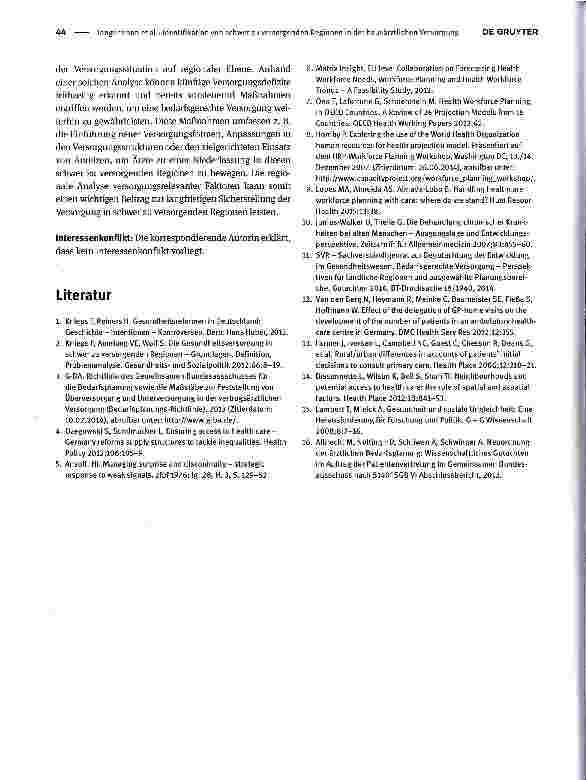 Vorschauseite 3: Identifikation von schwer zu versorgenden Regionen in der hausärztlichen Versorgung -welche Faktoren müssen wir berücksichtigen?