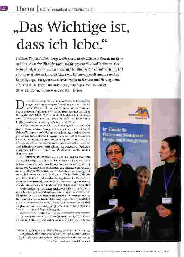 Vorschauseite 1: Das Wichtige ist, dass ich lebe