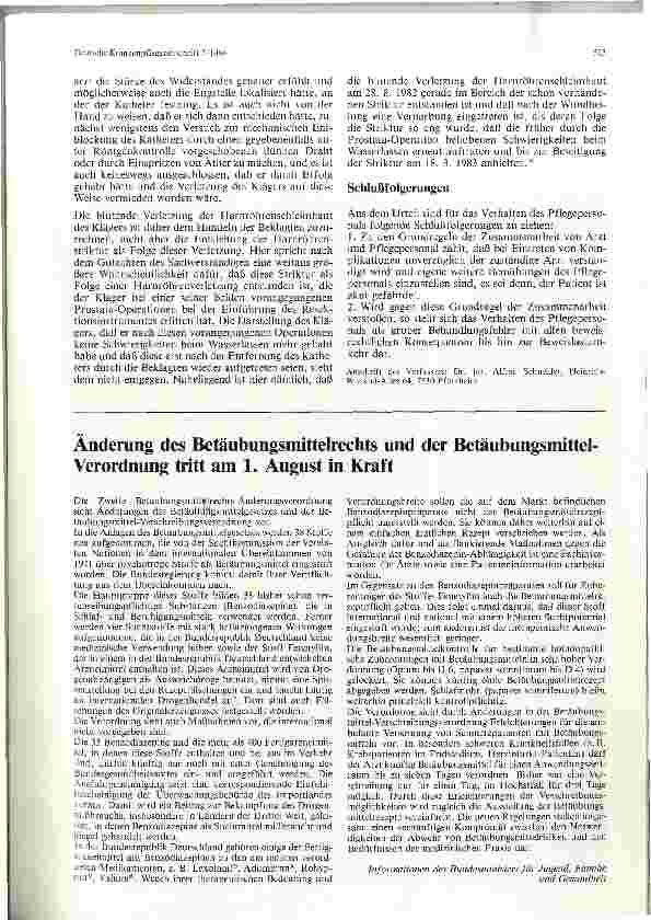 Vorschauseite 2: Zum Verhalten des Pflegepersonals bei Arbeitsteilung zwischen ärztlichem und pflegerischem Dienst