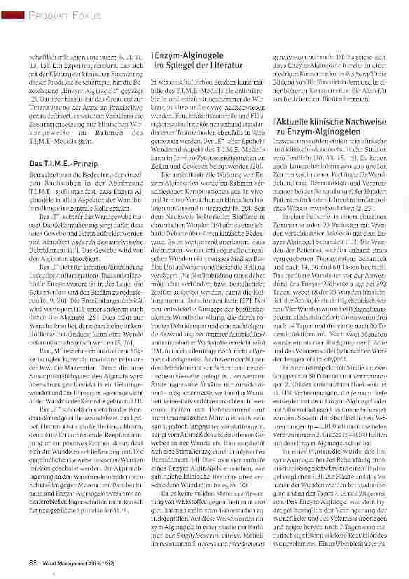 Vorschauseite 2: Wundbettvorbereitung, T.I.M.E. und ein Enzym-Alginogel: Literaturübersicht und die klinische Praxis
