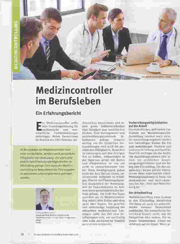 Vorschauseite 1: Medizincontroller im Berufsleben