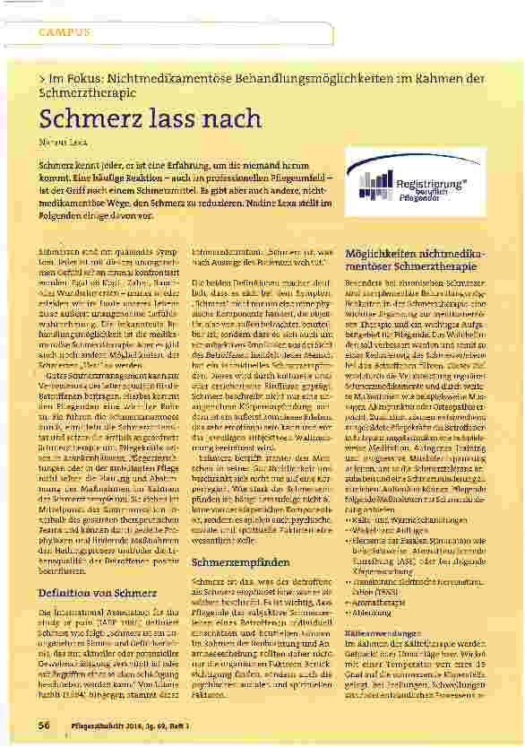 Vorschauseite 1: Schmerz lass nach