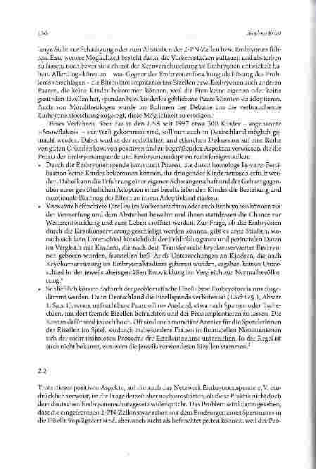 Vorschauseite 4: Soll man Embryonen zur Adoption freigeben können? - Überlegungen aus der Sicht theologischer Ethik