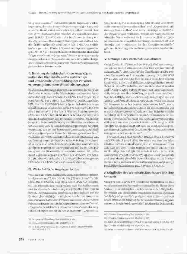 Vorschauseite 5: Personalvertretungsrechtliche Wirtschaftsausschüsse in der Bundesrepublik Deutschland