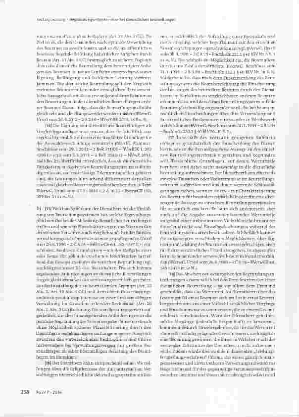 Vorschauseite 3: Begründungserfordernisse bei dienstlichen Beurteilungen