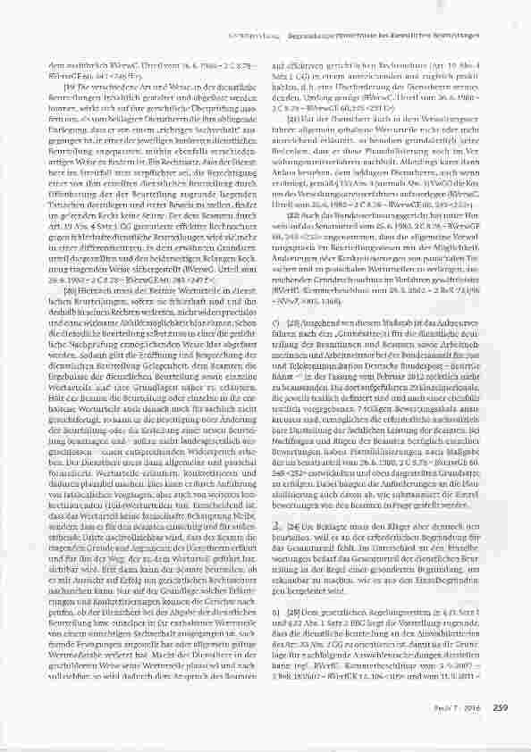Vorschauseite 4: Begründungserfordernisse bei dienstlichen Beurteilungen
