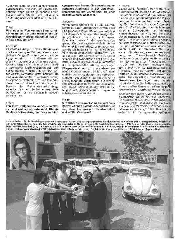 Vorschauseite 4: Das Seminar f. Gemeindekrankenpflege der Arenberger Caritasvereinigung Interview mit Sw. Philothea Dittmer, Seminarleiterin