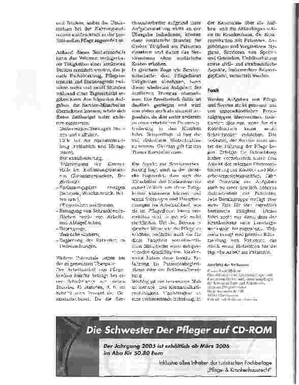 Vorschauseite 3: Stationsservice - eine Chance für Pflegeberufe