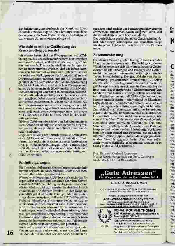 Vorschauseite 4: Wie gefährlich ist AIDS?