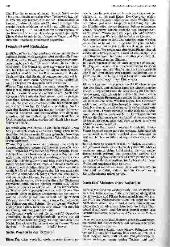 Vorschauseite 3: Als Patientin in der Unfallchirugie Erfahrungen in der unfallchirurgischen Intensivu. Allgemeinstation sowie in Rehabiliationskliniken