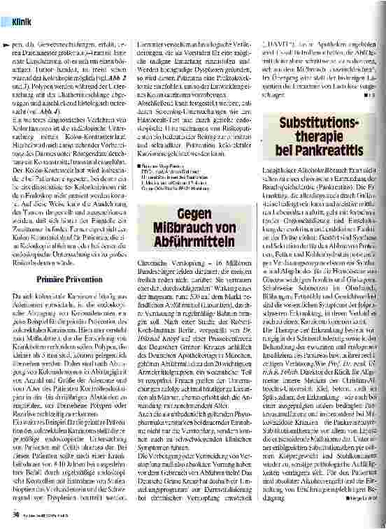 Vorschauseite 3: Prävention des kolorektalen Karzinoms