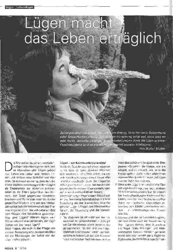 Vorschauseite 1: Lügen macht das Leben erträglich
