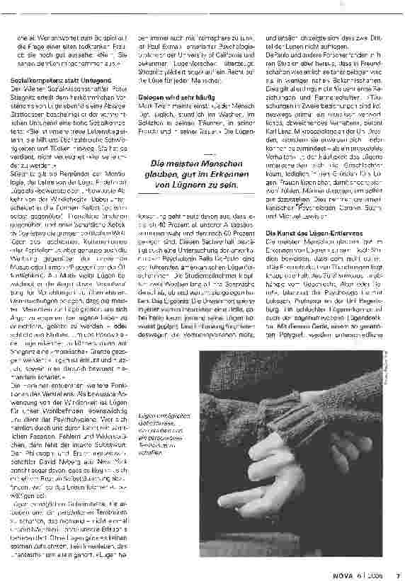 Vorschauseite 2: Lügen macht das Leben erträglich
