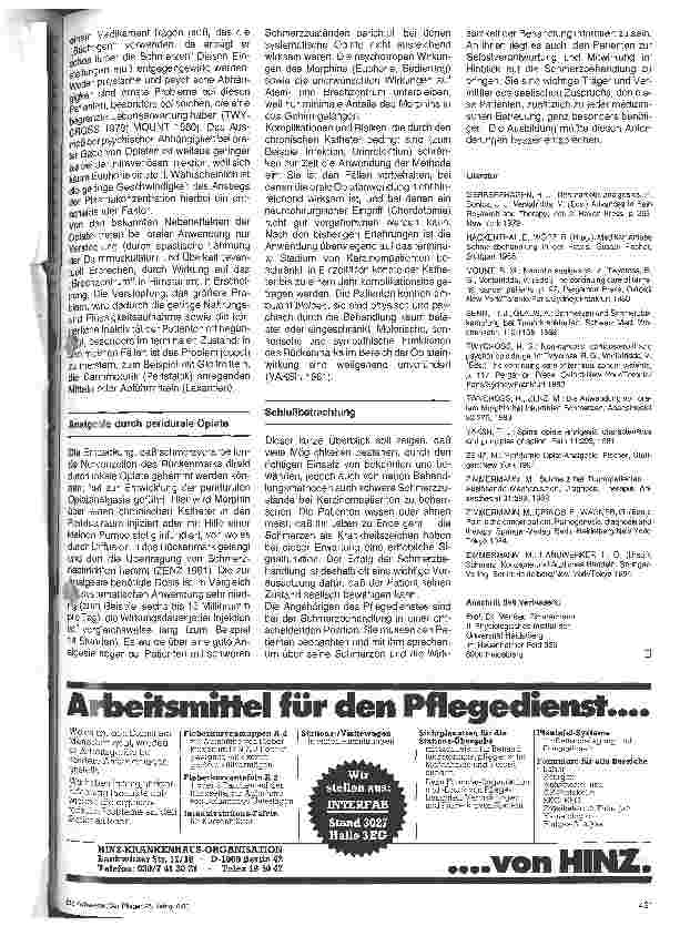 Vorschauseite 4: Schmerz und seine Behandlung bei Tumorpatienten
