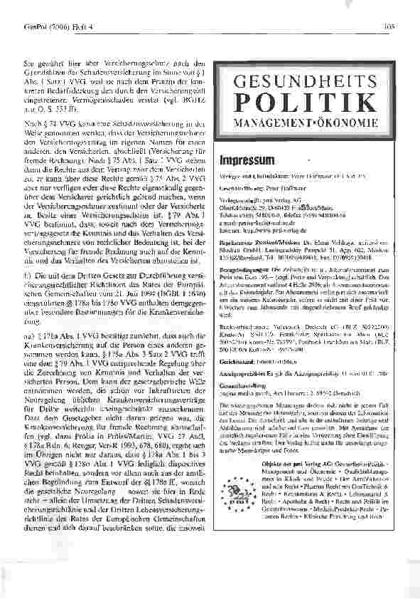 Vorschauseite 2: Rechte des mitversicherten Ehegatten in der privaten Krankheitskostenversicherung