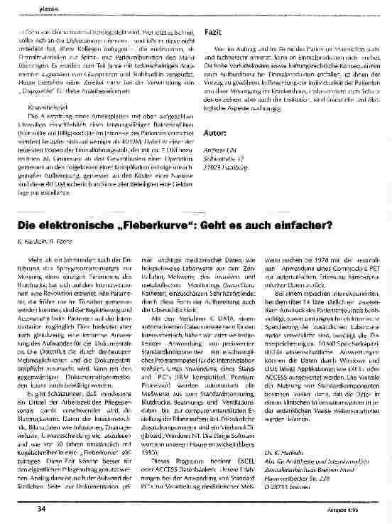 Vorschauseite 3: Einsatz von Einmalartikeln im Anästhesiebereich
