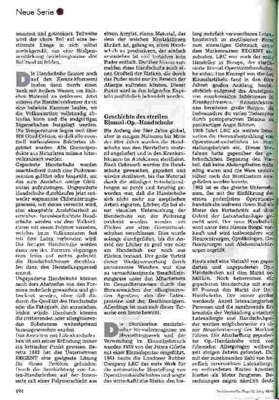 Vorschauseite 4: Schutzhandschuhe aus Latex 1. Folge: Die Geschichte des medizinischen Latexhandschuhs