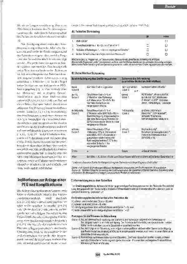 Vorschauseite 2: Hygienemaßnahmen und Infektionsprävention bei Anlage einer perkutanen endoskopischen Gastrostomie (PEG) und bei Ernährung mit enteraler Sondenkost