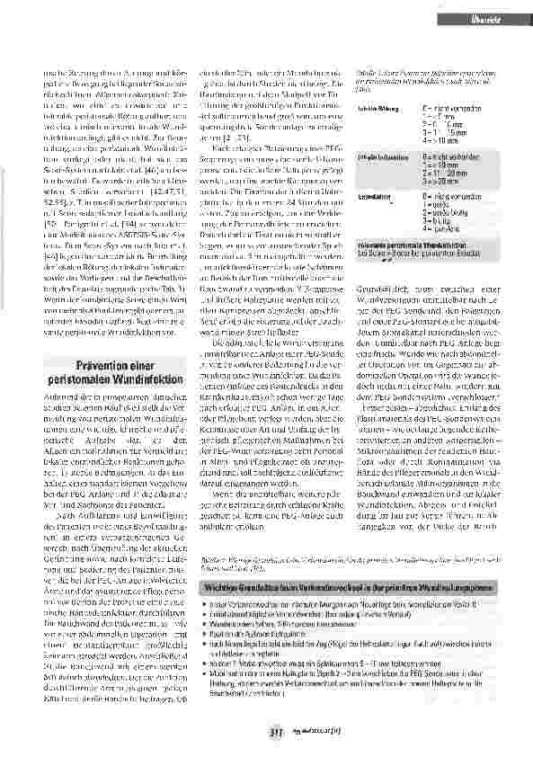 Vorschauseite 4: Hygienemaßnahmen und Infektionsprävention bei Anlage einer perkutanen endoskopischen Gastrostomie (PEG) und bei Ernährung mit enteraler Sondenkost