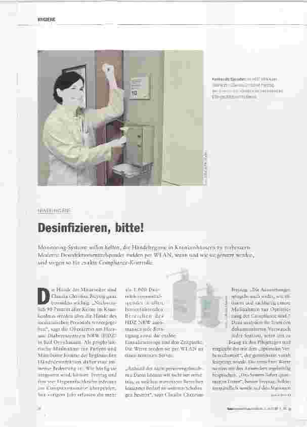 Vorschauseite 1: Desinfizieren, bitte!