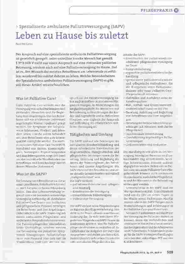Vorschauseite 1: Leben zu Hause bis zuletzt