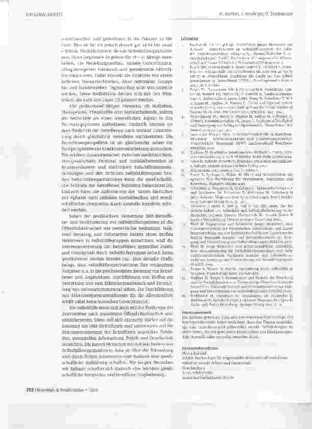 Vorschauseite 6: Zielgruppenorientierte Gestaltung von Selbsthilfeangeboten Erfahrungen und Bedürfnisse junger Menschen mit Aphasie