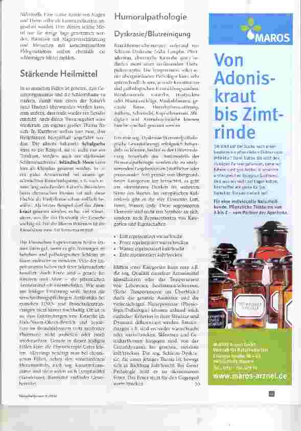 Vorschauseite 4: Expektorantia Schleimlösende Mittel bei Husten und Dyskrasie