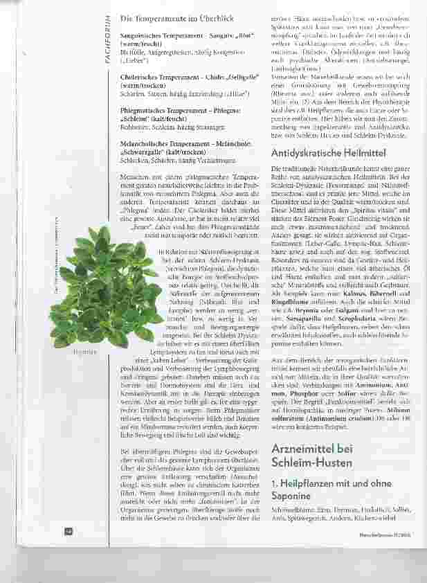 Vorschauseite 5: Expektorantia Schleimlösende Mittel bei Husten und Dyskrasie