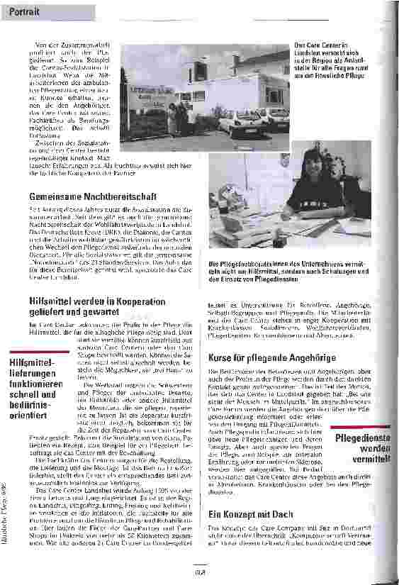 Vorschauseite 2: Knotenpunkte Care Company - ein neues System für die Häusliche Pflege und Betreuung