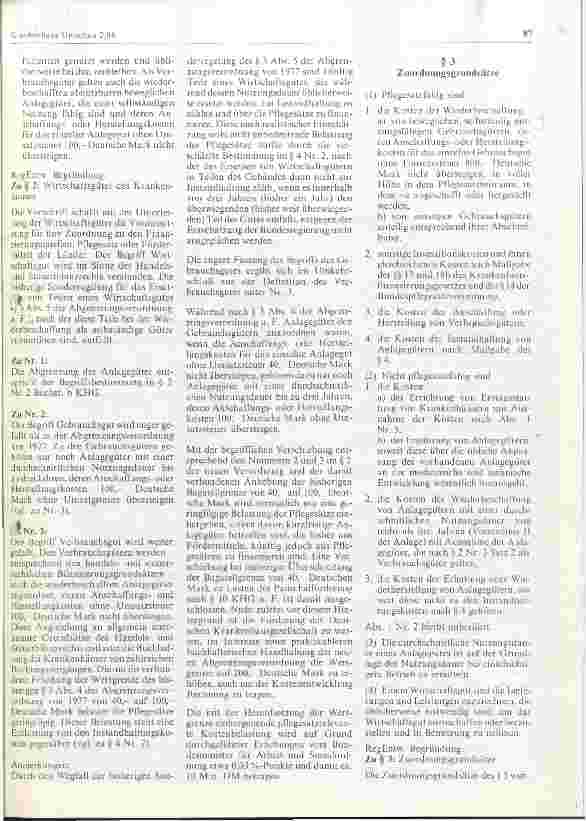 Vorschauseite 2: Novellierung der Verordnung über die Abgrenzung der durchschnittlichen Nutzungsdauer von Wirtschaftsgütern in Krankenhäusern