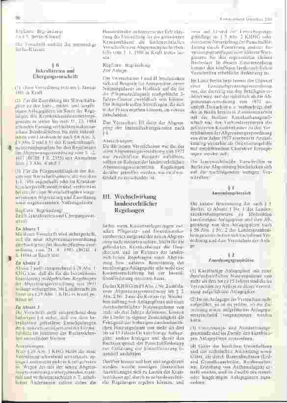 Vorschauseite 5: Novellierung der Verordnung über die Abgrenzung der durchschnittlichen Nutzungsdauer von Wirtschaftsgütern in Krankenhäusern